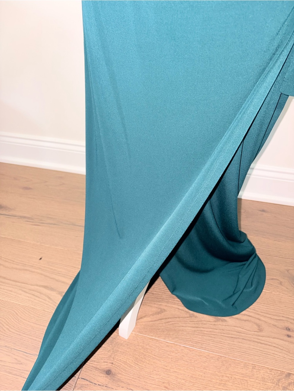 connected apparel Teal Long Sleeve Draped Maxi Dress - Picture 3 of 6